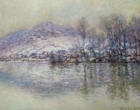 Monet, Claude Oscar - The Seine at Port Villez, Snow Effect